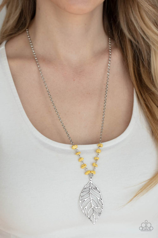 Roaming The Riverwalk Yellow pendant necklace, alternate view