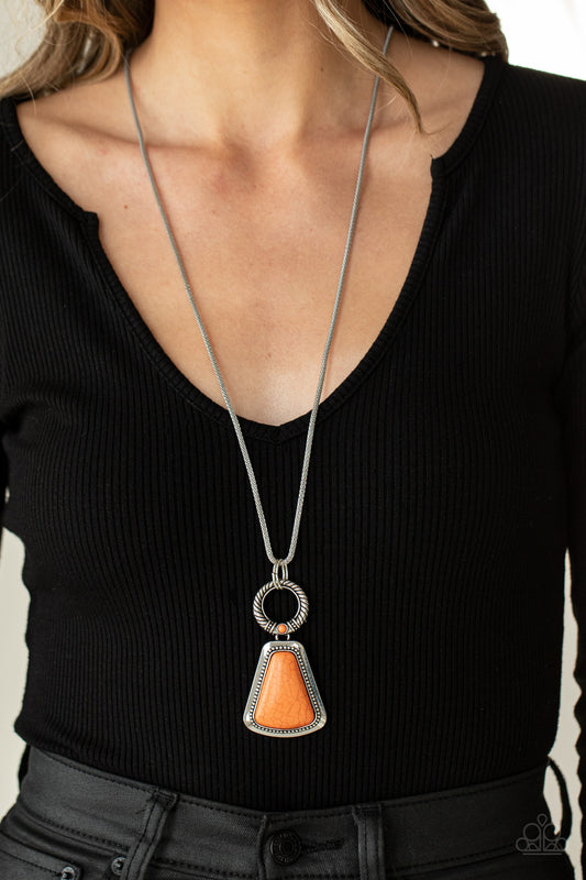 Stone Prairies Orange pendant necklace, alternate view