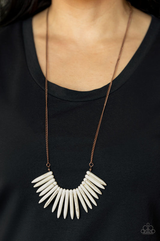 Exotic Edge Copper statement necklace, alternate view