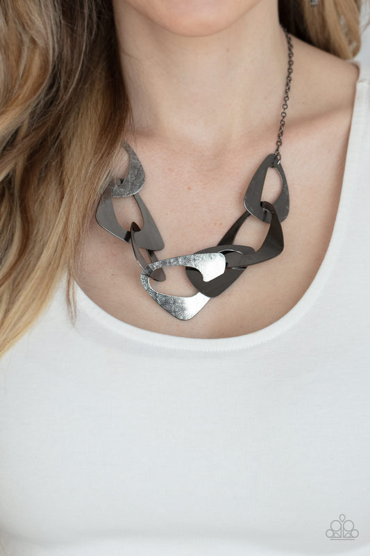 Guide To The Galaxy Black statement necklace, alternate view