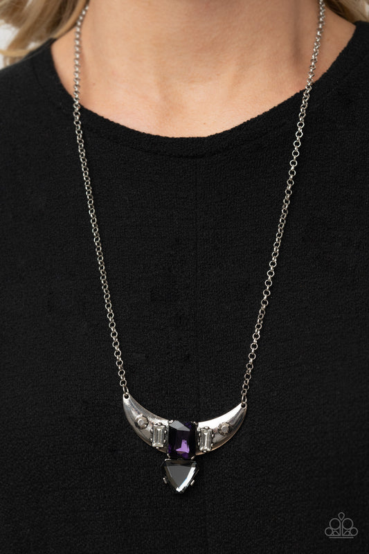 You the TALISMAN! Purple pendant necklace, alternate view