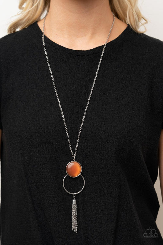 Nice To GLOW You Orange pendant necklace, alternate view