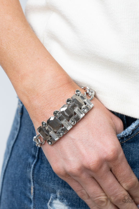 Urban Crest Silver stretch bracelet, alternate view