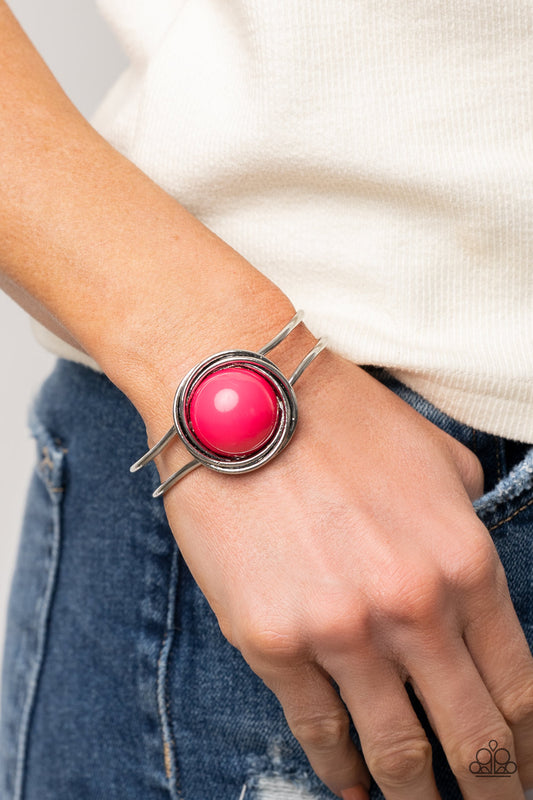 Take It From The POP! Pink cuff bracelet, alternate view