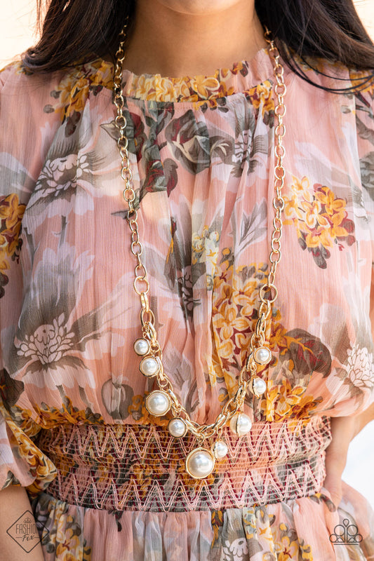 Revolving Refinement Gold statement necklace, alternate view