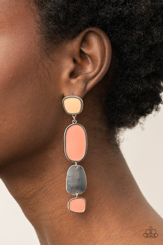 All Out Allure Orange post earrings, alternate view