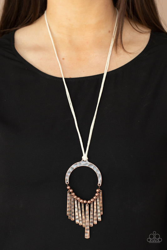 You Wouldnt FLARE! Copper pendant necklace, alternate view