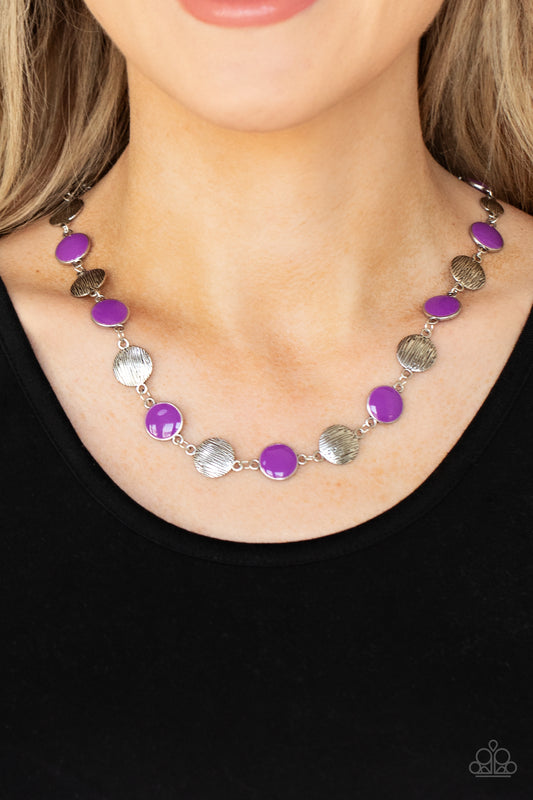 Harmonizing Hotspot Purple statement necklace, alternate view