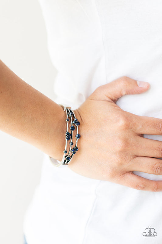Cosmic Candescence Blue cuff bracelet, alternate view