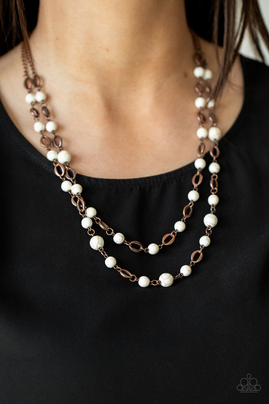 Essentially Earthy Copper statement necklace, alternate view