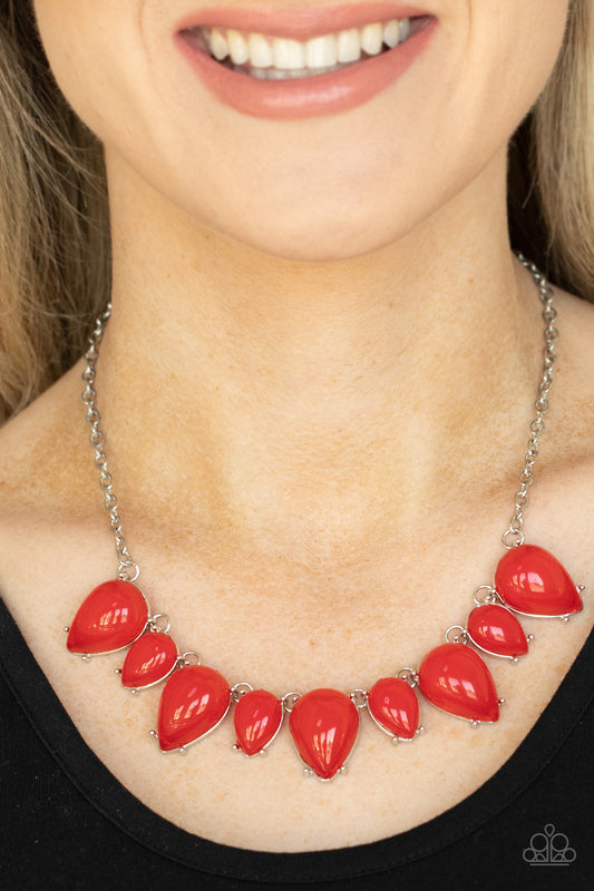 Pampered Poolside Red statement necklace, alternate view
