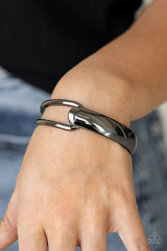 Couture-Clutcher Black cuff bracelet, alternate view