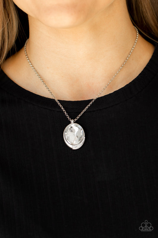 Fashion Finale White pendant necklace, alternate view