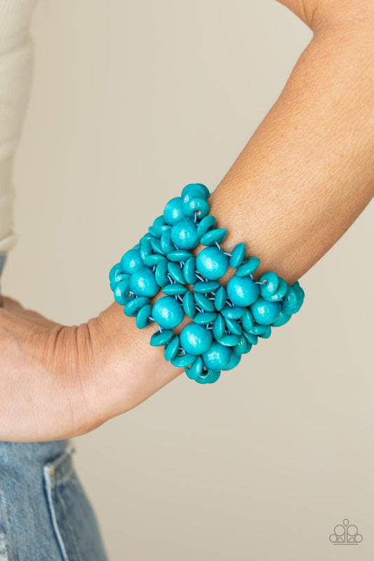 Island Mixer Blue stretch bracelet, alternate view