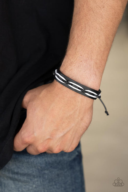 Lucky Locomotion Black statement bracelet, alternate view