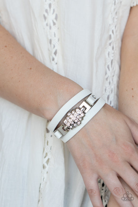 Ultra Urban White statement bracelet, alternate view