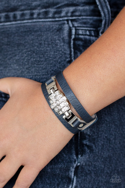 Ultra Urban Blue statement bracelet, alternate view