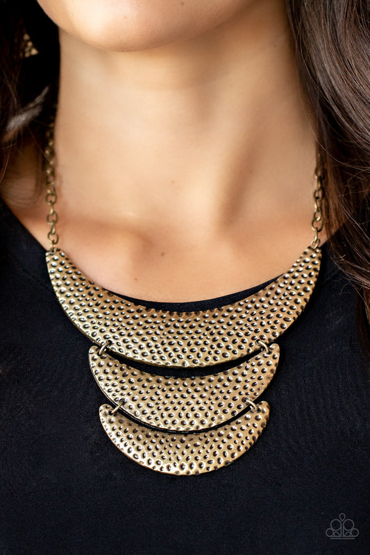 Moonwalk Magic Brass statement necklace, alternate view