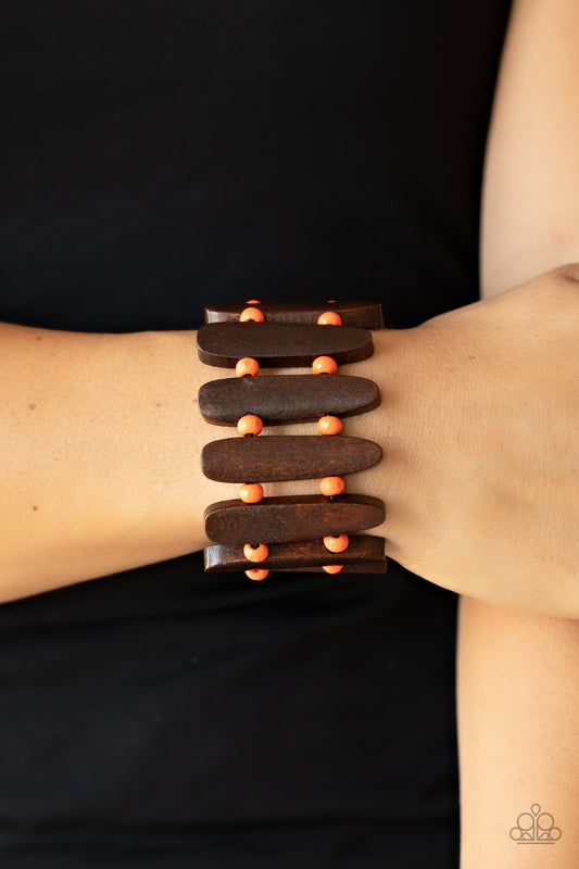 Coronado Cabana Orange stretch bracelet, alternate view