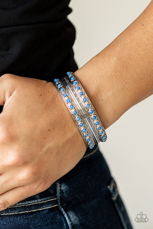 Costa Rica Retreat Blue cuff bracelet, alternate view