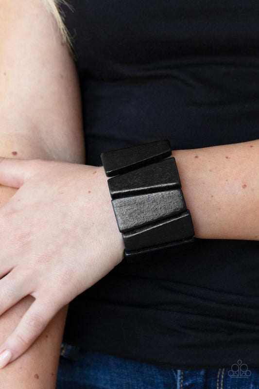 Barbados Backdrop Black stretch bracelet, alternate view