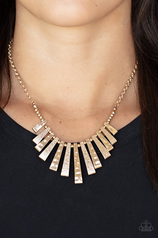 The MANE Course Gold statement necklace, alternate view
