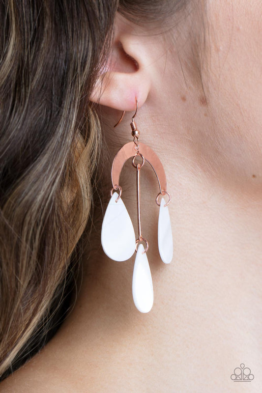 Atlantis Ambience Copper dangle earrings, alternate view