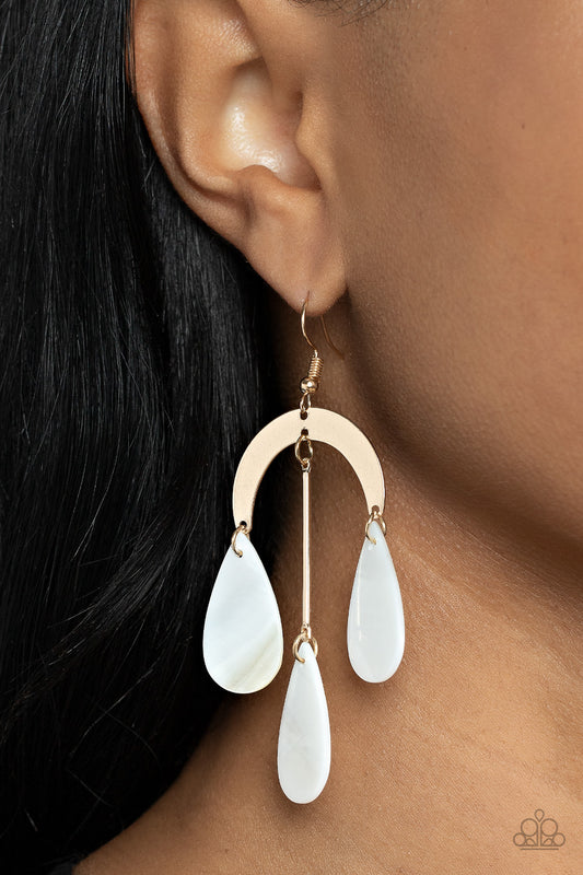 Atlantis Ambience Gold dangle earrings, alternate view