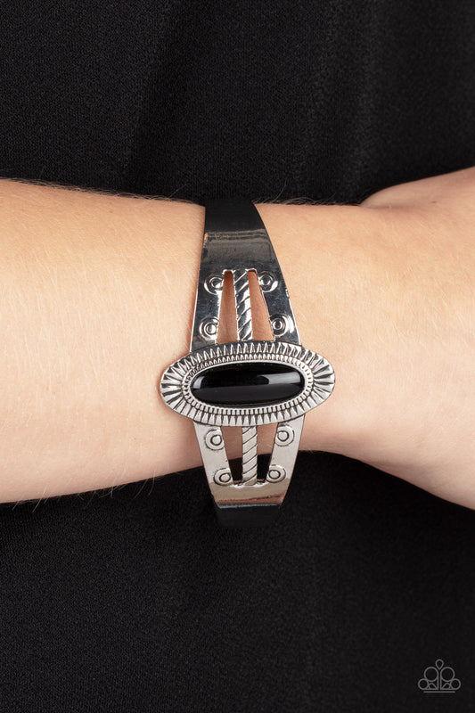 Wanderlust Walkabout Black cuff bracelet, alternate view