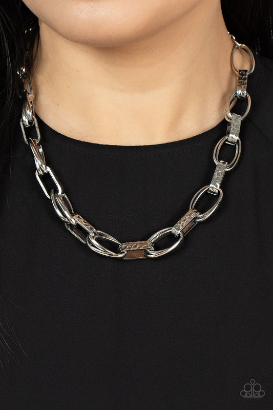 Motley In Motion Silver statement necklace, alternate view