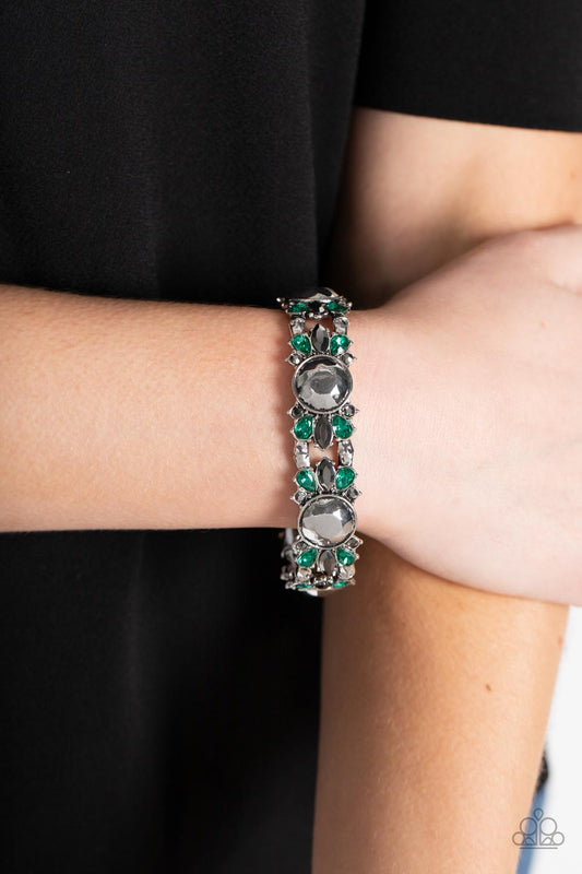 Definitively Diva Green stretch bracelet, alternate view