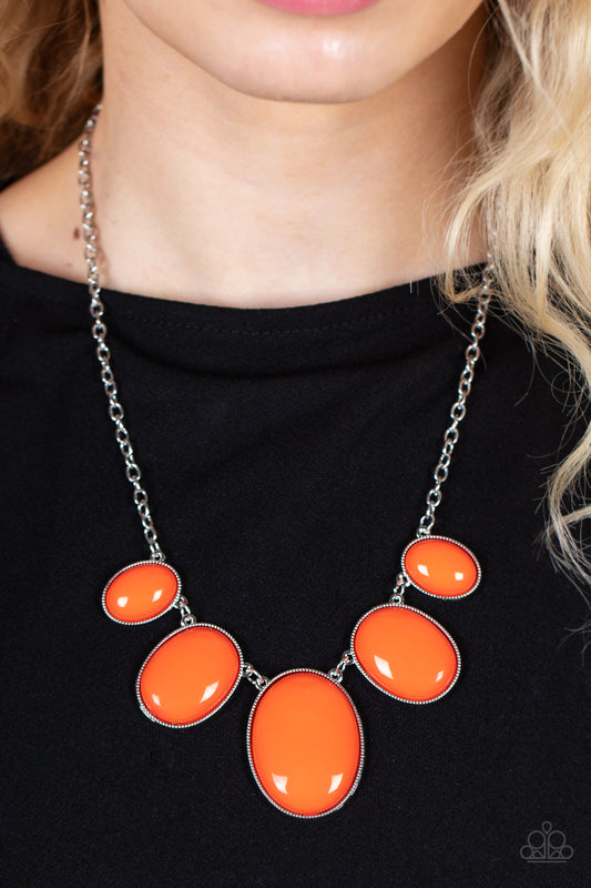 Vivacious Vanity Orange statement necklace, alternate view