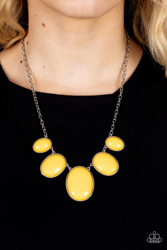 Vivacious Vanity Yellow statement necklace, alternate view