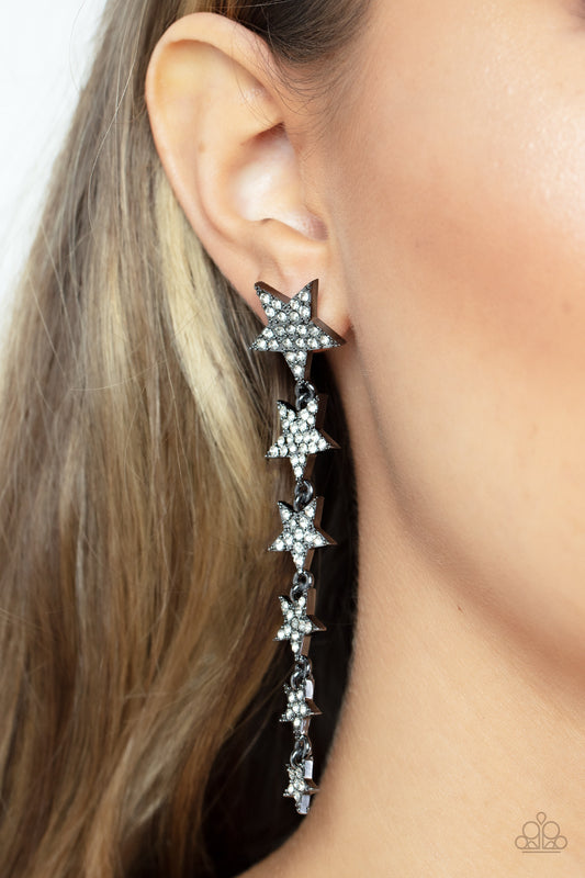 Americana Attitude Black post earrings, alternate view