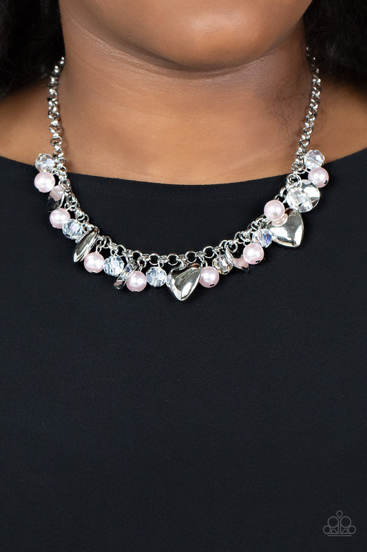 True Loves Trove Pink statement necklace, alternate view