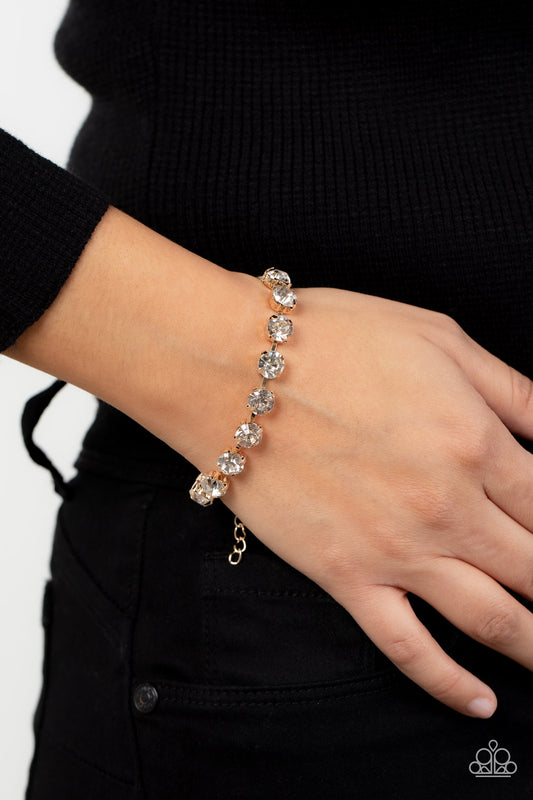 A-Lister Afterglow Gold statement bracelet, alternate view