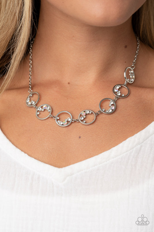 Blissfully Bubbly White statement necklace, alternate view