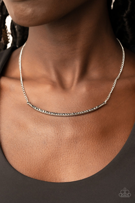 Collar Poppin Sparkle Silver statement necklace, alternate view