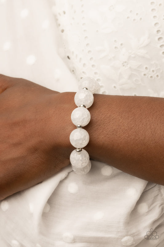 Arctic Affluence White stretch bracelet, alternate view