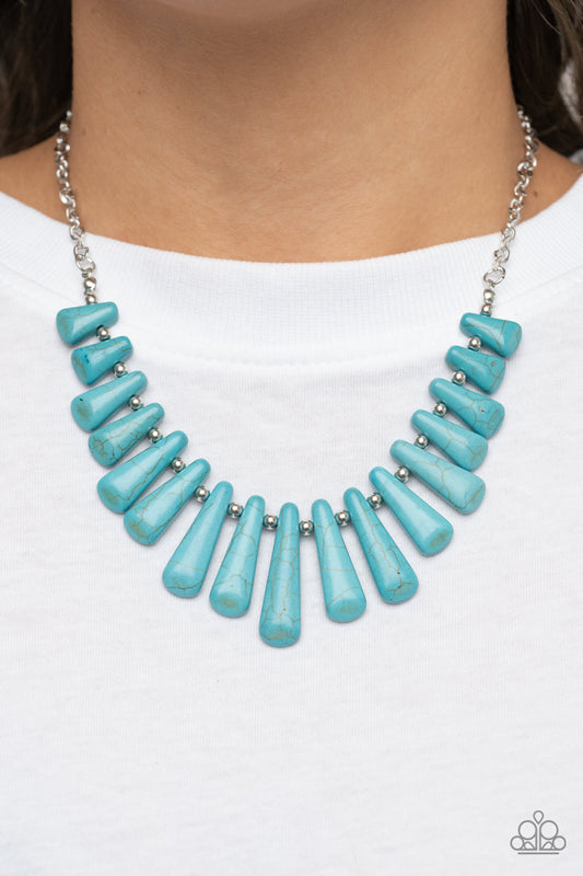 Mojave Empress Blue statement necklace, alternate view