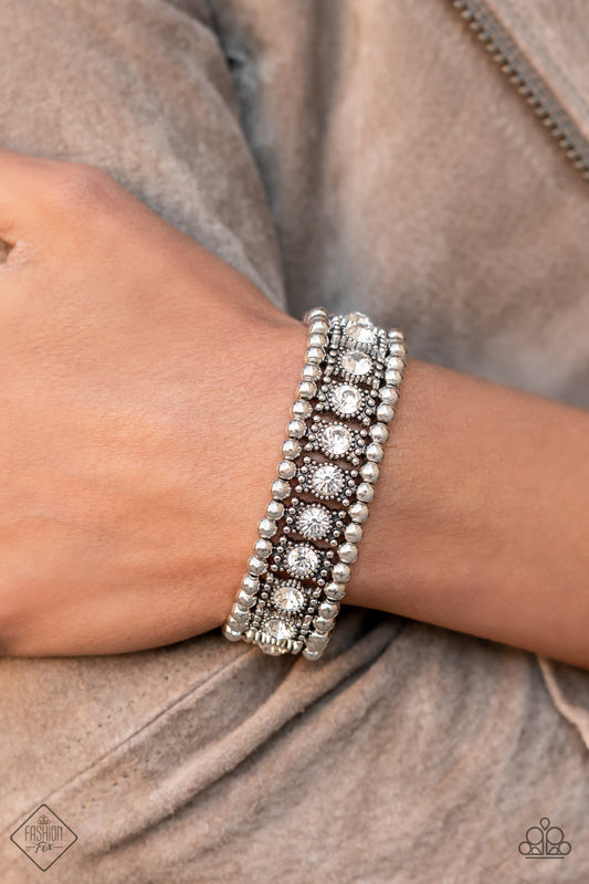 Ritzy Reboot White stretch bracelet, alternate view