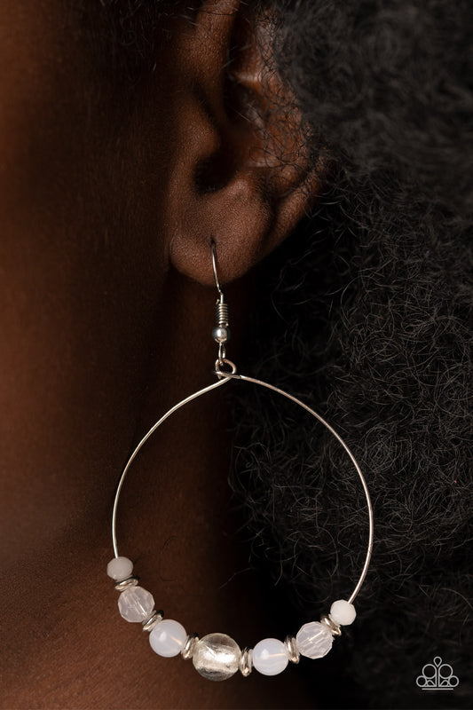 Ambient Afterglow White hoop earrings, alternate view