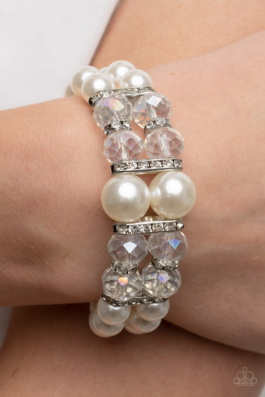 Timelessly Tea Party White statement bracelet, alternate view