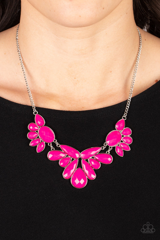 A Passing FAN-cy Pink statement necklace, alternate view