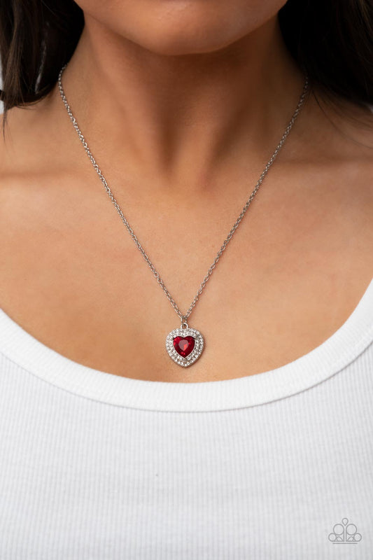 Taken with Twinkle Red statement necklace, alternate view