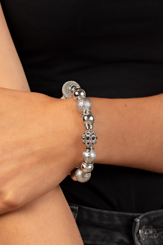 We Totally Mesh Silver stretch bracelet, alternate view