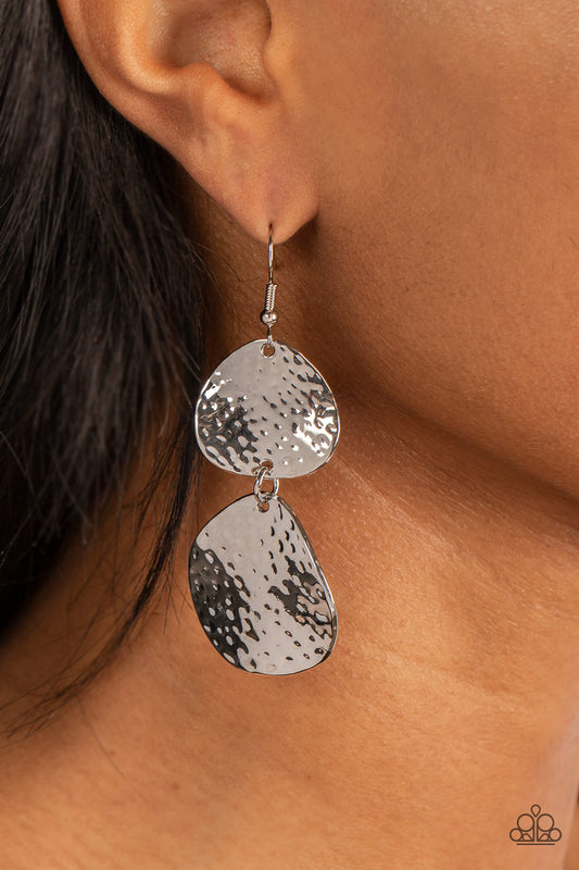Bait and Switch Silver dangle earrings, alternate view