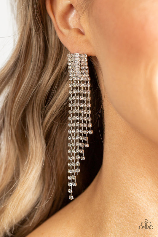 A-Lister Affirmations White post earrings, alternate view