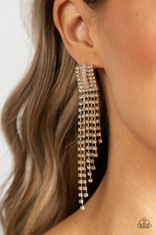 A-Lister Affirmations Gold post earrings, alternate view