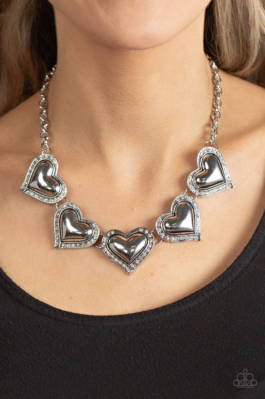 Kindred Hearts White statement necklace, alternate view